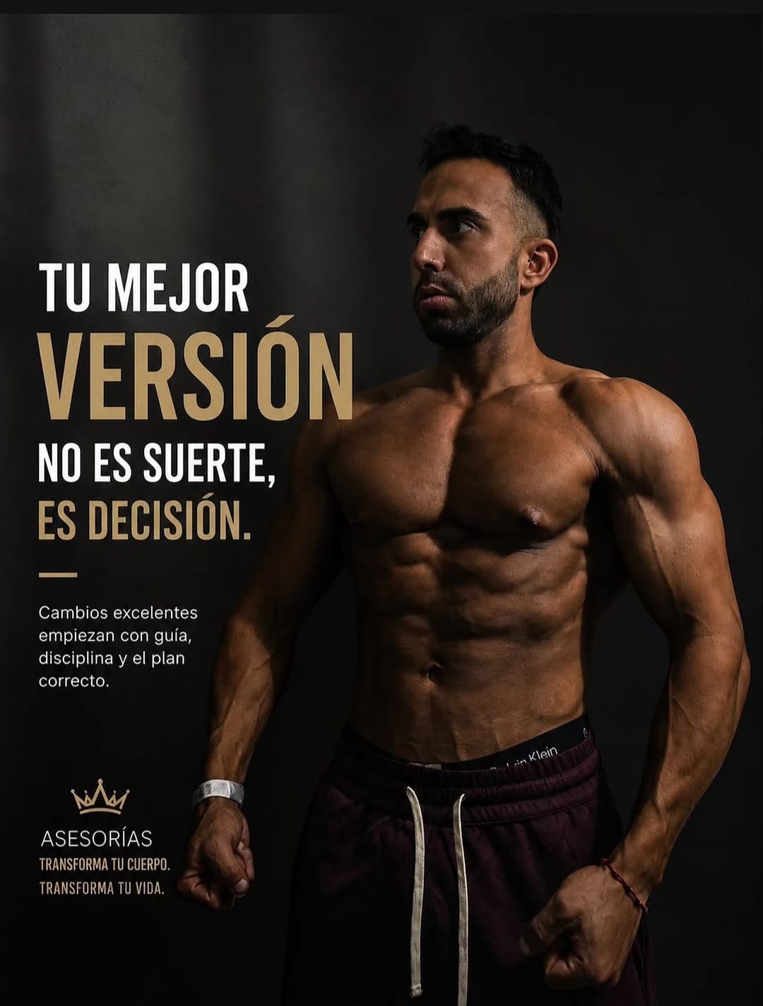 Edgar mostrando su físico tras años de entrenamiento